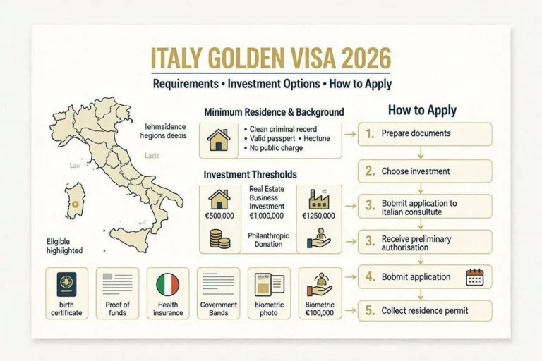 Italy Golden Visa 2026: Requirements, Investment Options & How to Apply
