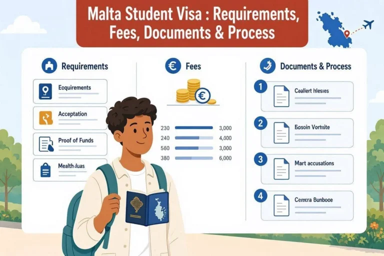 Malta Student Visa 2026: Requirements, Fees, Documents & Process