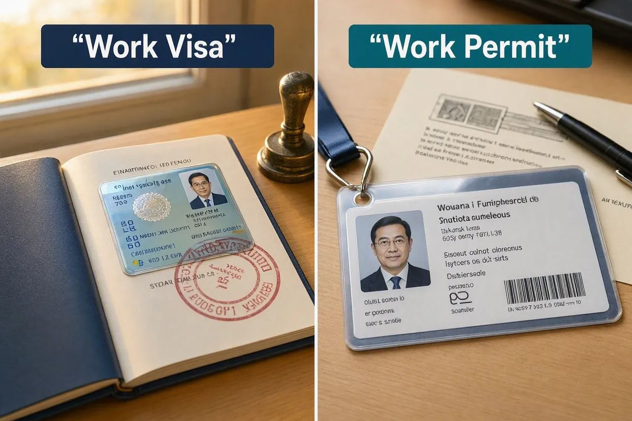 Work Visa vs. Work Permit
