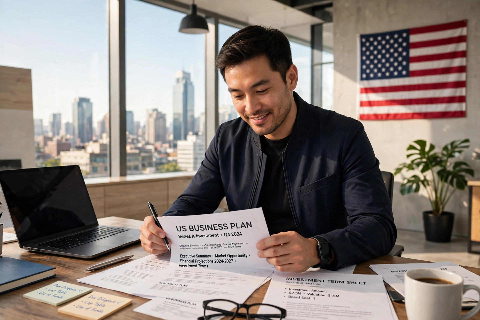 Treaty investor reviewing a US business investment for an E-2 visa without a job offer